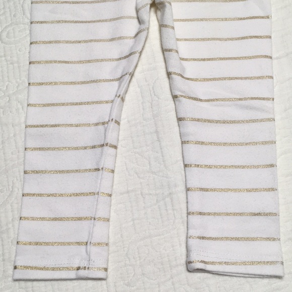 6-9m (6/$20) Sparkle-Gold Striped Leggings - Picture 8 of 11
